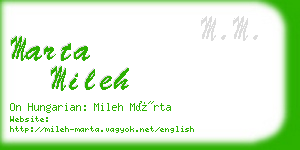 marta mileh business card